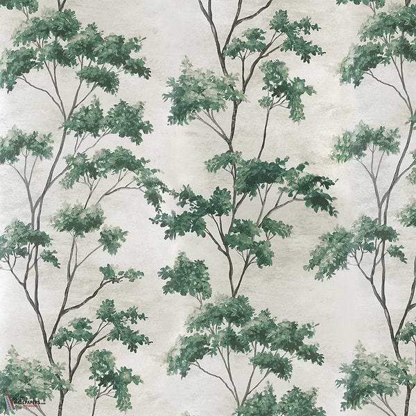 Dalton wallpaper-Anna French-Green on pearl-Roll-Selected Wallpapers-Interiors