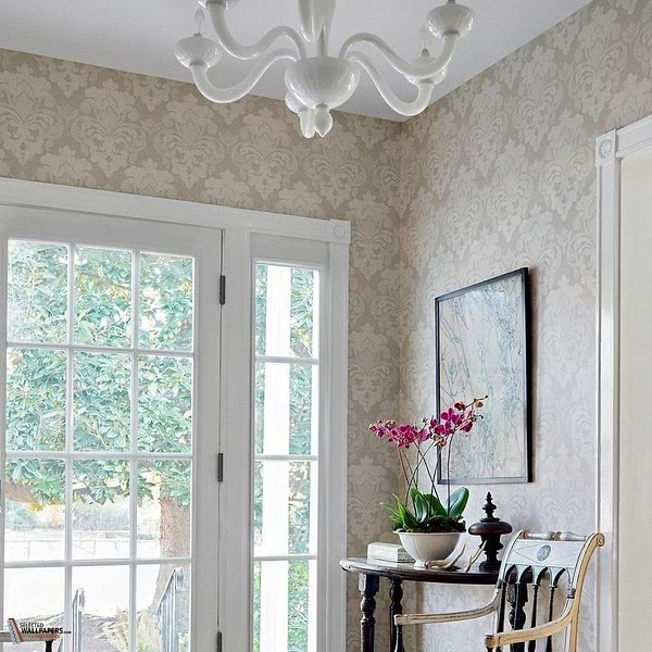Darcy Damask wallpaper-Anna French-Selected Wallpapers-Interiors