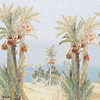 Date Palm wallpaper-1838 wallcoverings-Sand-Set-Selected Wallpapers-Interiors