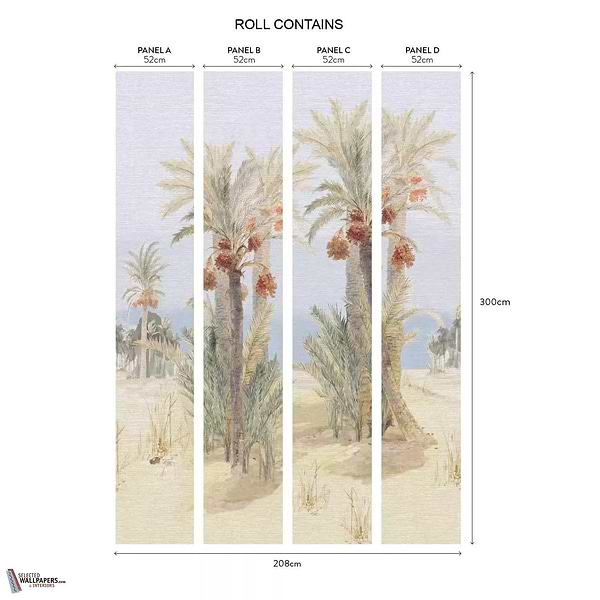Date Palm wallpaper-1838 wallcoverings-Selected Wallpapers-Interiors