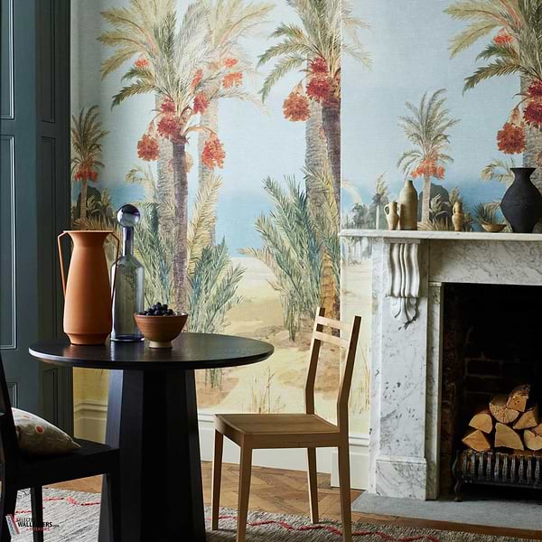 Date Palm Tapete-1838 wallcoverings-Selected Wallpapers-Interiors