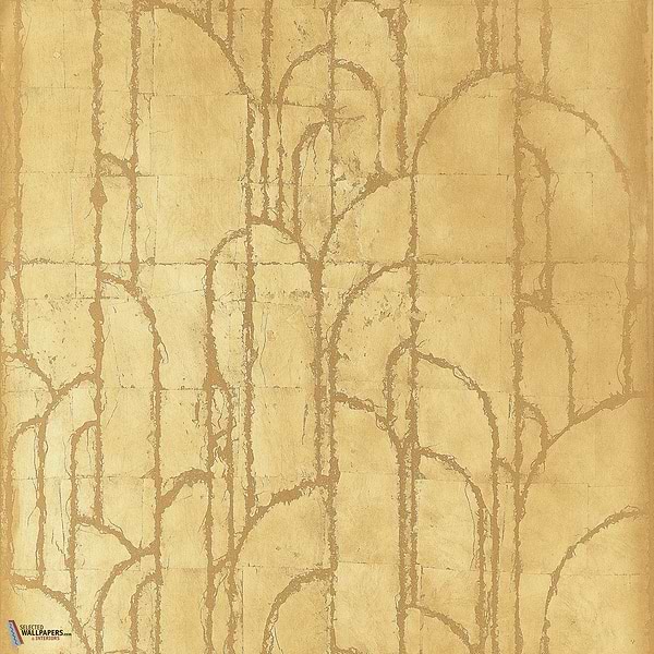 Deco Moon wallpaper-Thibaut-Gold-Roll-Selected Wallpapers-Interiors
