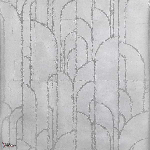 Deco Moon wallpaper-Thibaut-Silver-Roll-Selected Wallpapers-Interiors