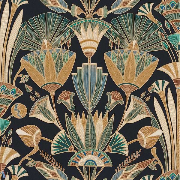 Denderah-wallpaper-Casamance-Noir/Multico-Roll-76130508-Selected Wallpapers