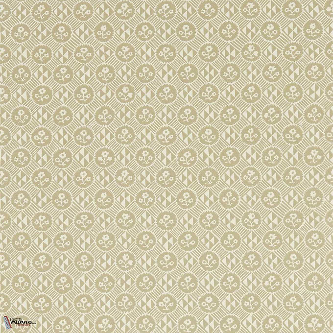Diamonds & Flowers wallpaper-Zoffany-Linen-Roll-Selected Wallpapers-Interiors