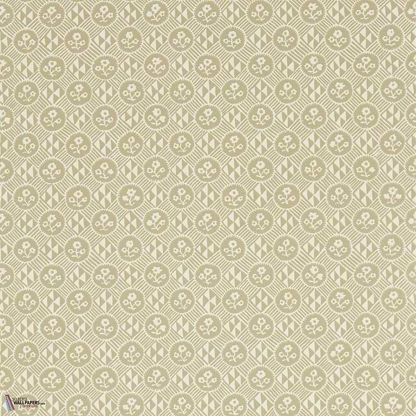 Diamonds & Flowers wallpaper-Zoffany-Linen-Roll-Selected Wallpapers-Interiors