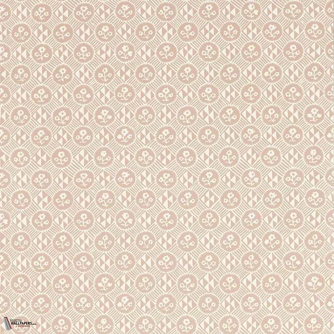 Diamonds & Flowers wallpaper-Zoffany-Tuscan pink-Roll-Selected Wallpapers-Interiors
