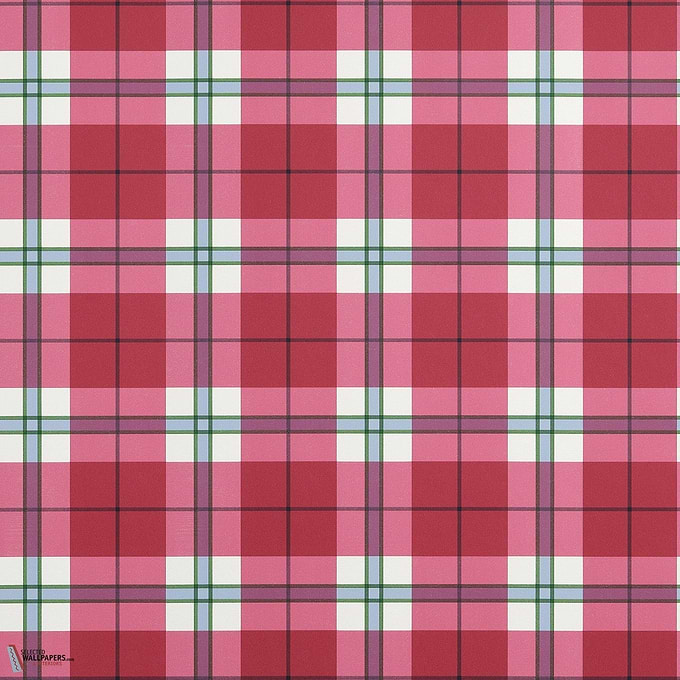 Douglas Plaid Tapete-Thibaut-Red-Rolle-Selected-Wallpapers-Interiors