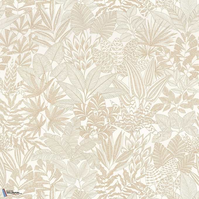 Doum-wallpaper-Casamance-Blanc/Doré-Roll-76151324-Selected Wallpapers