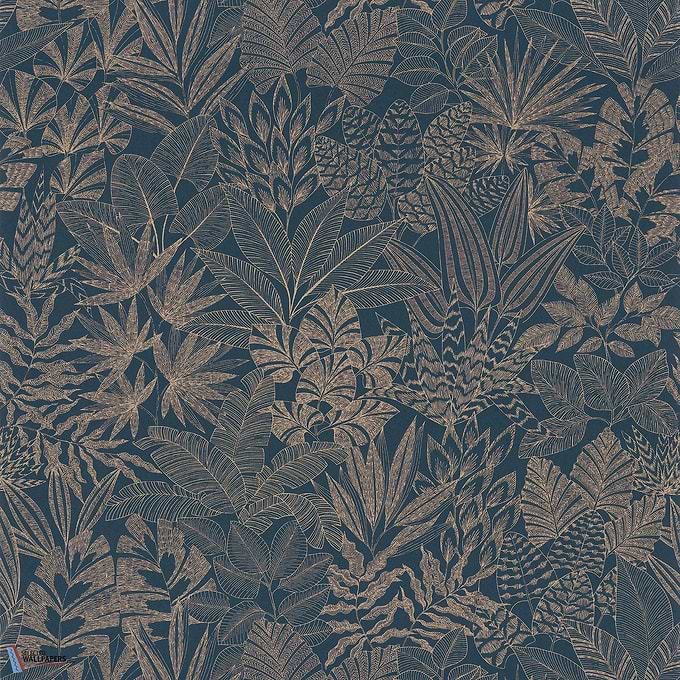 Doum-wallpaper-Casamance-Marine/Doré-Roll-76151630-Selected Wallpapers