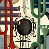 Duet wallpaper-Mind the Gap-Green/red-Roll-Selected Wallpapers-Interiors