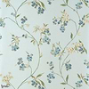 Edo Bloom wallpaper-Anna French-Blue on pearl-Roll-Selected Wallpapers-Interiors