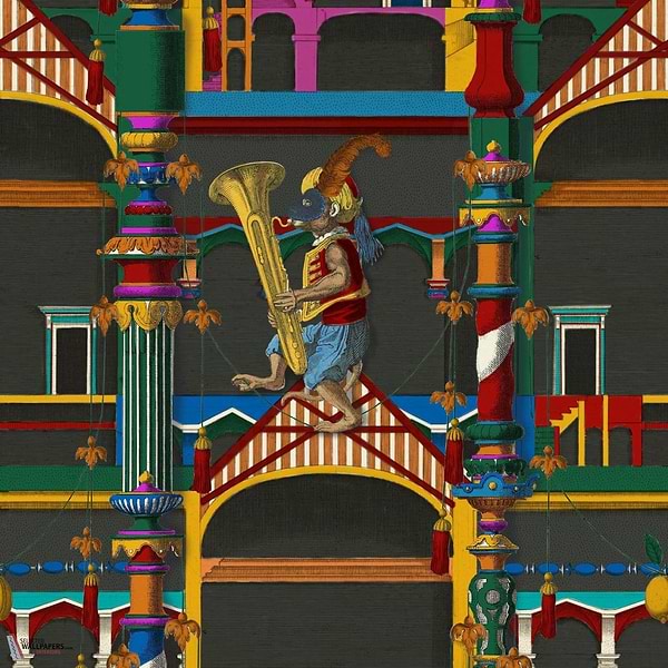 El Circo-Mind the Gap-Tapete-Dark-300 cm (standaard)-Selected-Wallpapers-Interiors