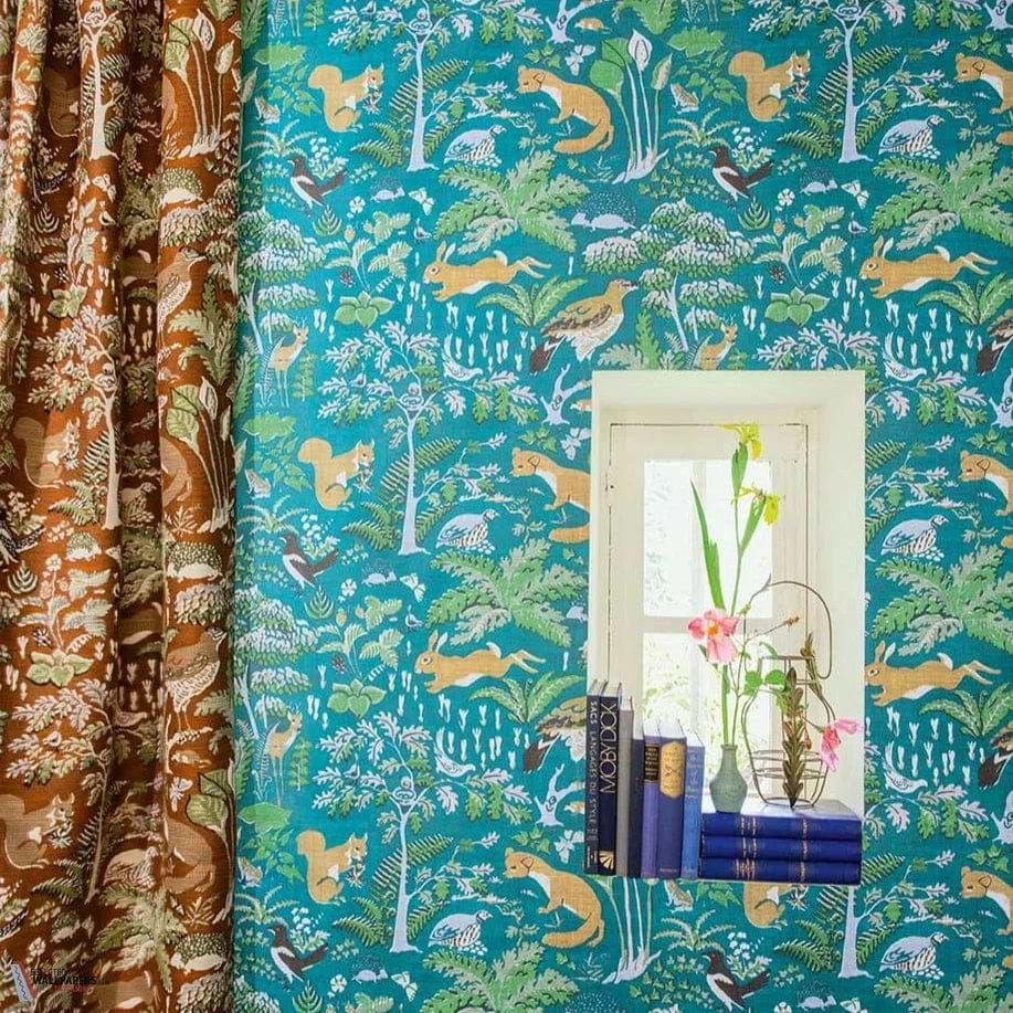 En Foret wallpaper-Pierre Frey-Selected-Wallpapers-Interiors