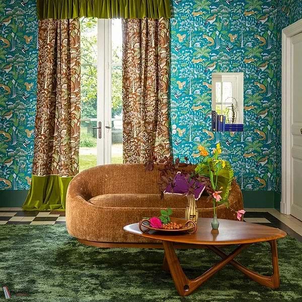 En Foret wallpaper-Pierre Frey-Selected-Wallpapers-Interiors