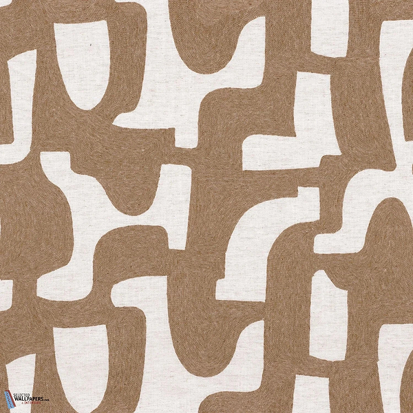 Entrelacs stof-Casamance-Tabac-Meter (M1)-Selected-Wallpapers-Interiors