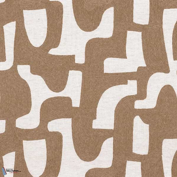 Entrelacs stof-Casamance-Tabac-Meter (M1)-Selected-Wallpapers-Interiors