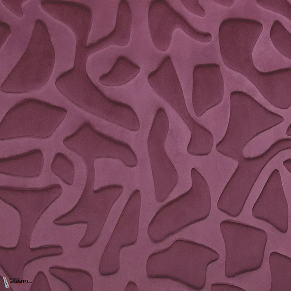 Erosion wallpaper-Casamance-Lie de Vin-Meter (M1)-Selected Wallpapers-Interiors