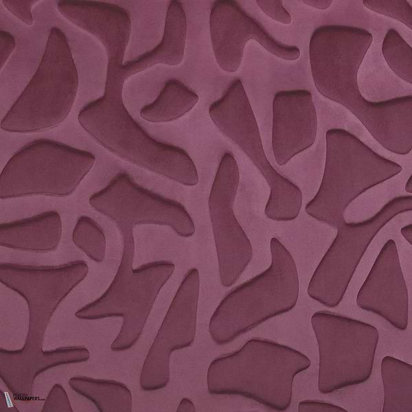 Erosion wallpaper-Casamance-Lie de Vin-Meter (M1)-Selected Wallpapers-Interiors