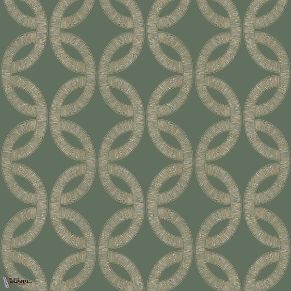 Etienne wallpaper-Casamance-Vert de Gris/Dore-Roll-Selected Wallpapers-Interiors