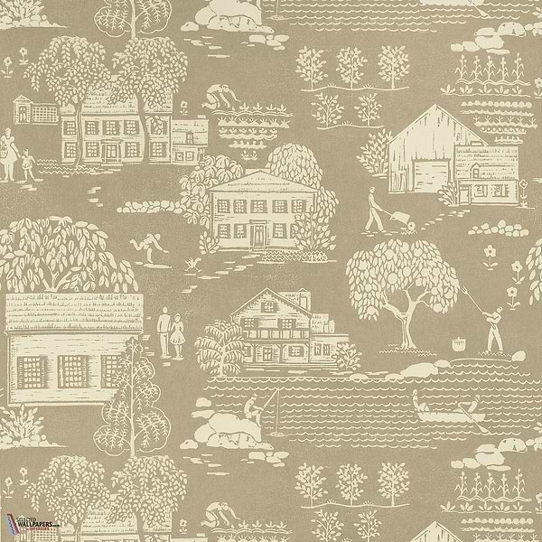 Farmingdale wallpaper-Anna French-Beige-Roll-Selected Wallpapers-Interiors