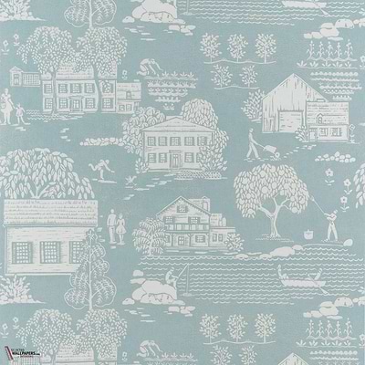 Farmingdale wallpaper-Anna French-Spa blue-Roll-Selected Wallpapers-Interiors
