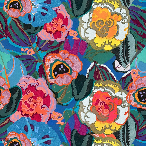 Fiori in Fiore-Mind the Gap-wallpaper-Multicolor-300 cm (standaard)-Selected-Wallpapers-Interiors