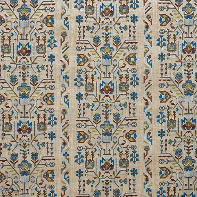 Fleurs de Givre Tapete-Pierre Frey-Azur-Meter (M1)-Selected Wallpapers-Interiors
