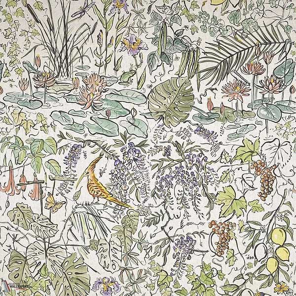 Flore wallpaper-Pierre Frey-Tropical-Meter (M1)-Selected-Wallpapers-Interiors