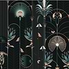 Floreal wallpaper-Les Dominotiers-Noir-Non Woven 70 cm-Selected-Wallpapers-Interiors