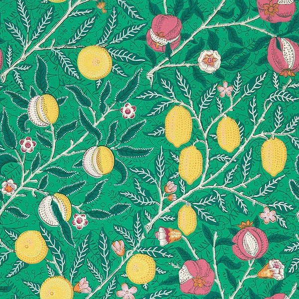 Fruit-wallpaper-Morris & Co-Tangled Green-Roll-Selected-Wallpapers-Interiors