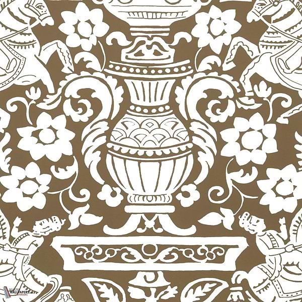 Galway Tapete-Thibaut-Brown-Rolle-Selected Wallpapers-Interiors