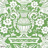 Galway Tapete-Thibaut-Green-Rolle-Selected Wallpapers-Interiors