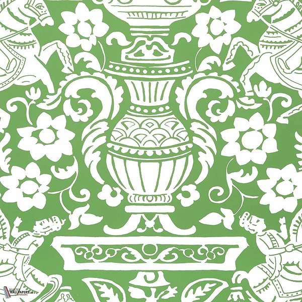 Galway Tapete-Thibaut-Green-Rolle-Selected Wallpapers-Interiors