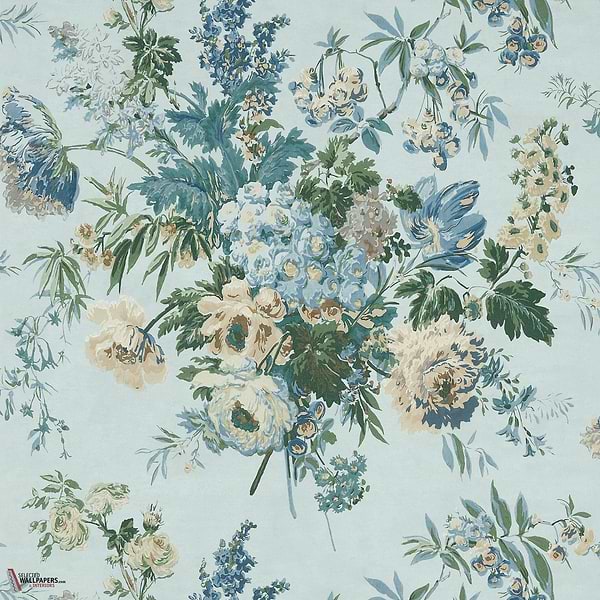 Garden Club wallpaper-Anna French-Blue-Roll-Selected Wallpapers-Interiors