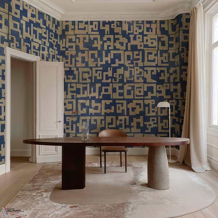 Gestural wallpaper-Coordonne-Selected Wallpapers-Interiors