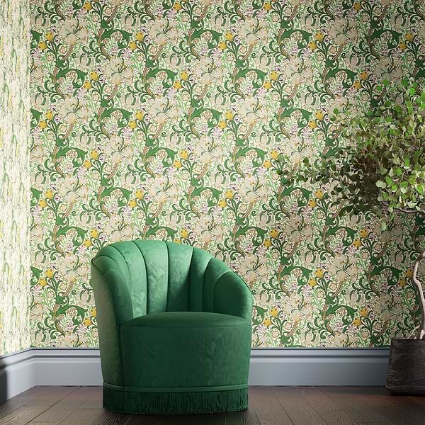 Golden Lily-wallpaper-Morris & Co-Selected-Wallpapers-Interiors