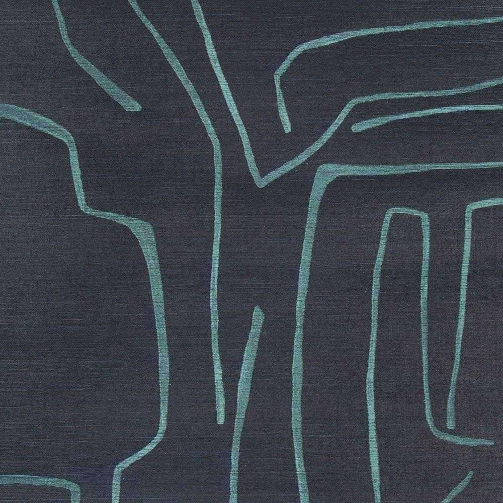 Graffito II-Tapete-Kelly Wearstler-Marine/Navy-Set (A+B)-GWP-3720.505-Selected Wallpapers