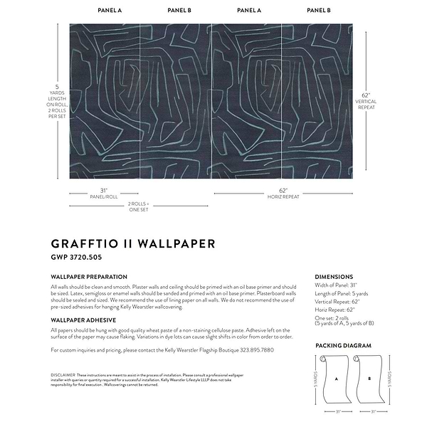Graffito II-wallpaper-Kelly Wearstler-Selected Wallpapers