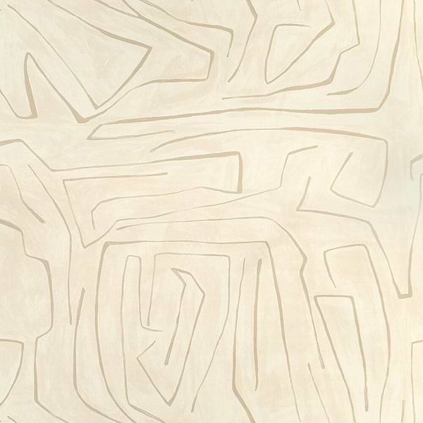 Graffito fabric-Kelly Wearstler-Parchment-Meter (M1)-GWF-3530.116-Selected Wallpapers