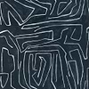 Graffito fabric-Kelly Wearstler-Navy-Meter (M1)-GWF-3530.505-Selected Wallpapers