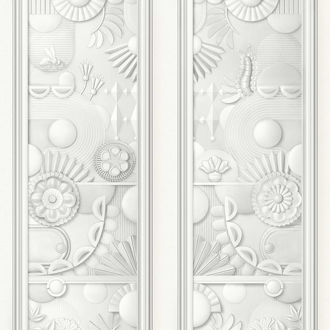 Greenhouse Gathering Window-Moooi-behang-Architectural White-Paneel-Selected-Wallpapers-Interiors