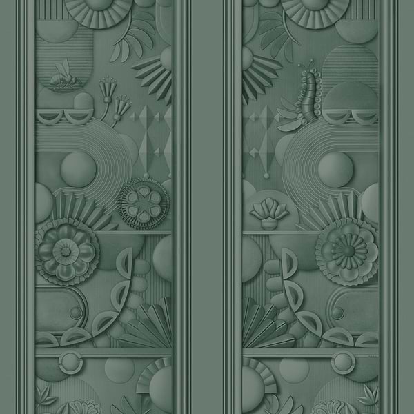 Greenhouse Gathering Window-Moooi-Tapete-Forest Green-Paneel-Selected-Wallpapers-Interiors