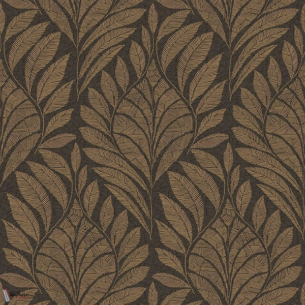 Gustav wallpaper-Casamance-Anhracite/Dore-Roll-Selected Wallpapers-Interiors