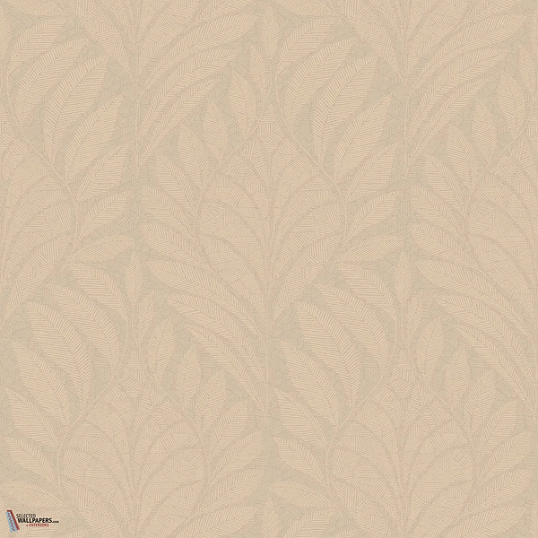 Gustav wallpaper-Casamance-Marron Glace/Nacre-Roll-Selected Wallpapers-Interiors