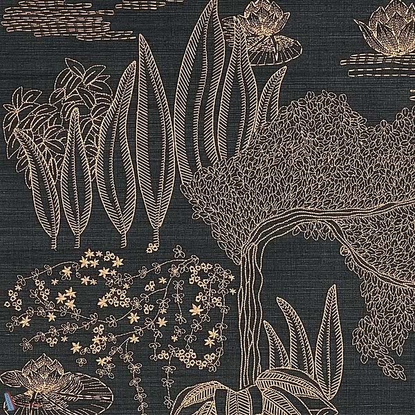 Hasu-Casamance-behang-Noire Cuivre-Meter (M1)-Selected Wallpapers