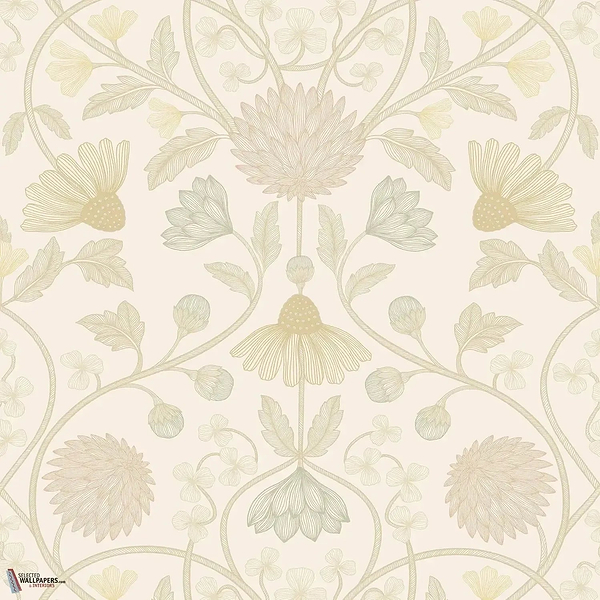Hippolyte wallpaper-Casamance-Ivoire/Dore-Roll-Selected Wallpapers-Interiors