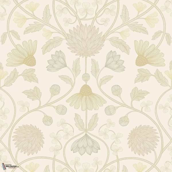 Hippolyte wallpaper-Casamance-Ivoire/Dore-Roll-Selected Wallpapers-Interiors