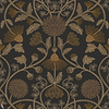 Hippolyte wallpaper-Casamance-Noir/Dore-Roll-Selected Wallpapers-Interiors