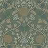 Hippolyte wallpaper-Casamance-Vert de Gris/Dore-Roll-Selected Wallpapers-Interiors